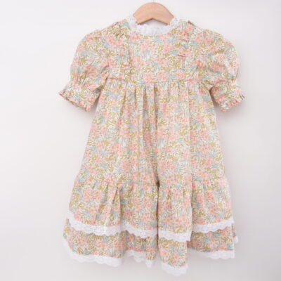 toddler girl dress light pink flowers spring collection