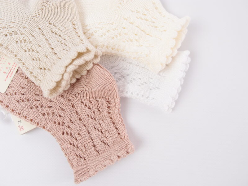 cotton openwork stitched short socks for baby toddler girl spring summer socks