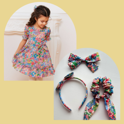 girl dress and hair accessories bundle