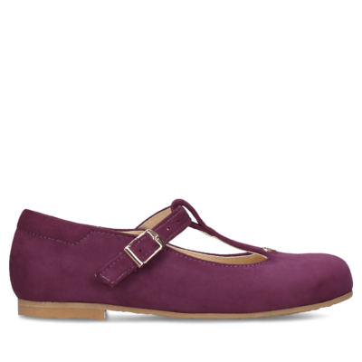 traditional retro leather shoes kids violet