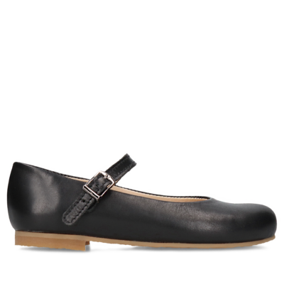 black mary jane kids leather shoes