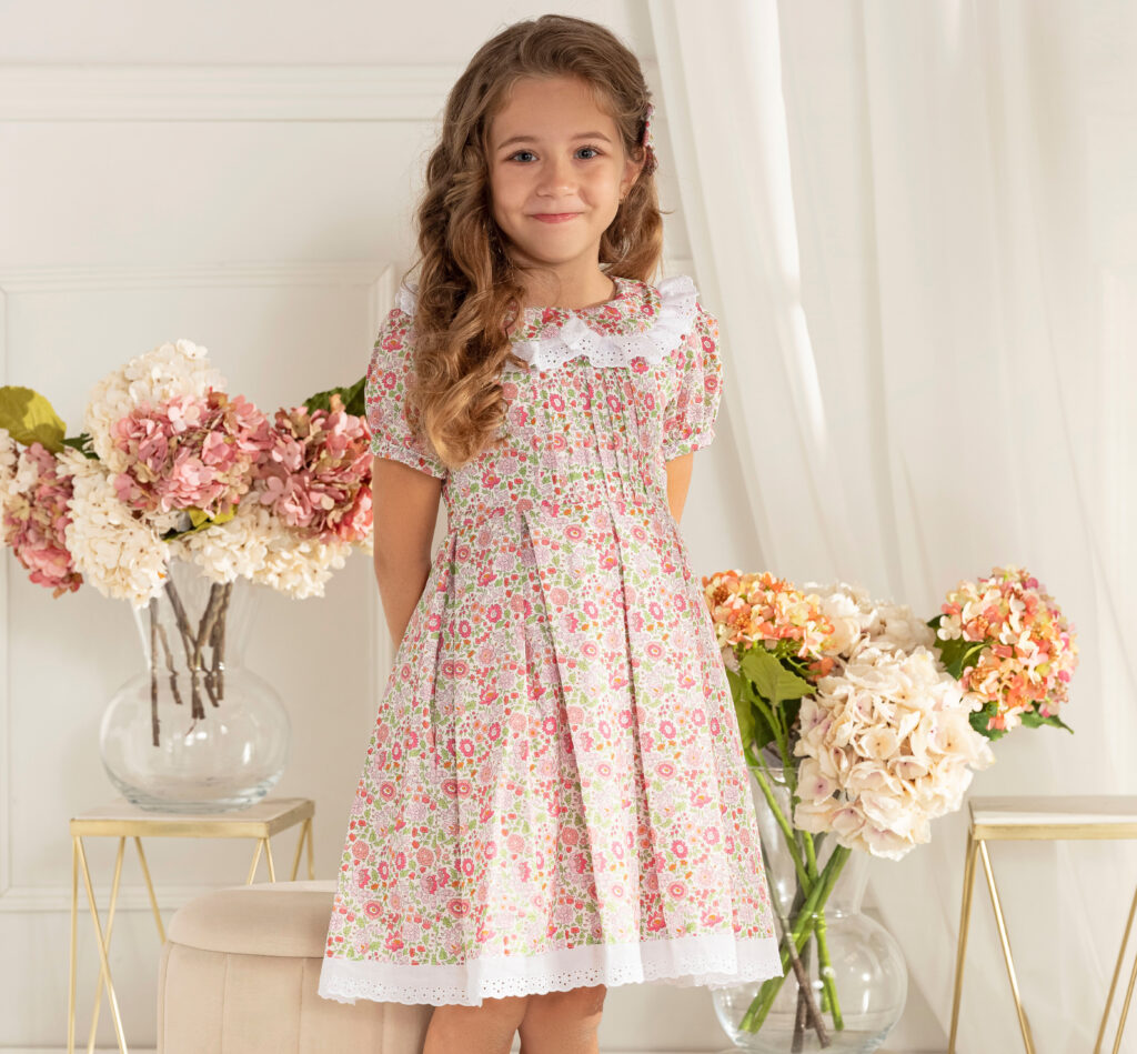 Young Girl wearing Print Dress