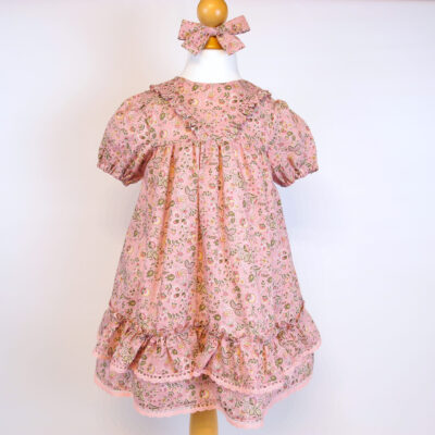 baby girl dress blush pink liberty of london cotton