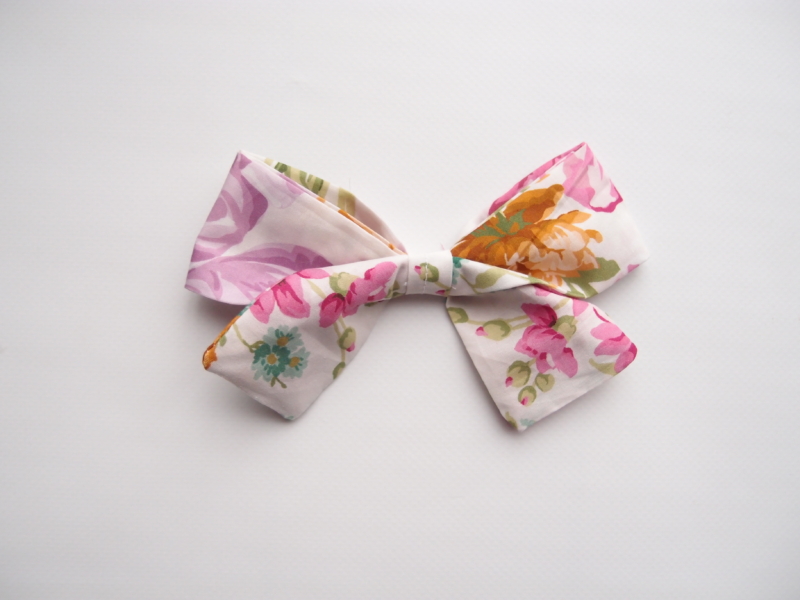 girl hair bow made with liberty of london cotton