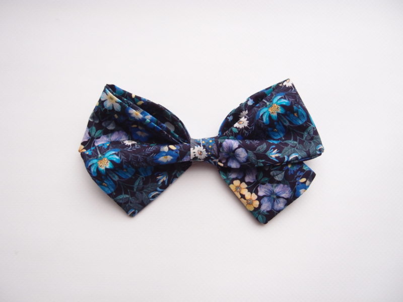 royal blue girl hair bow kids accessory