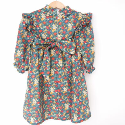 dresses for girl long sleeve bow liberty fabric flowers